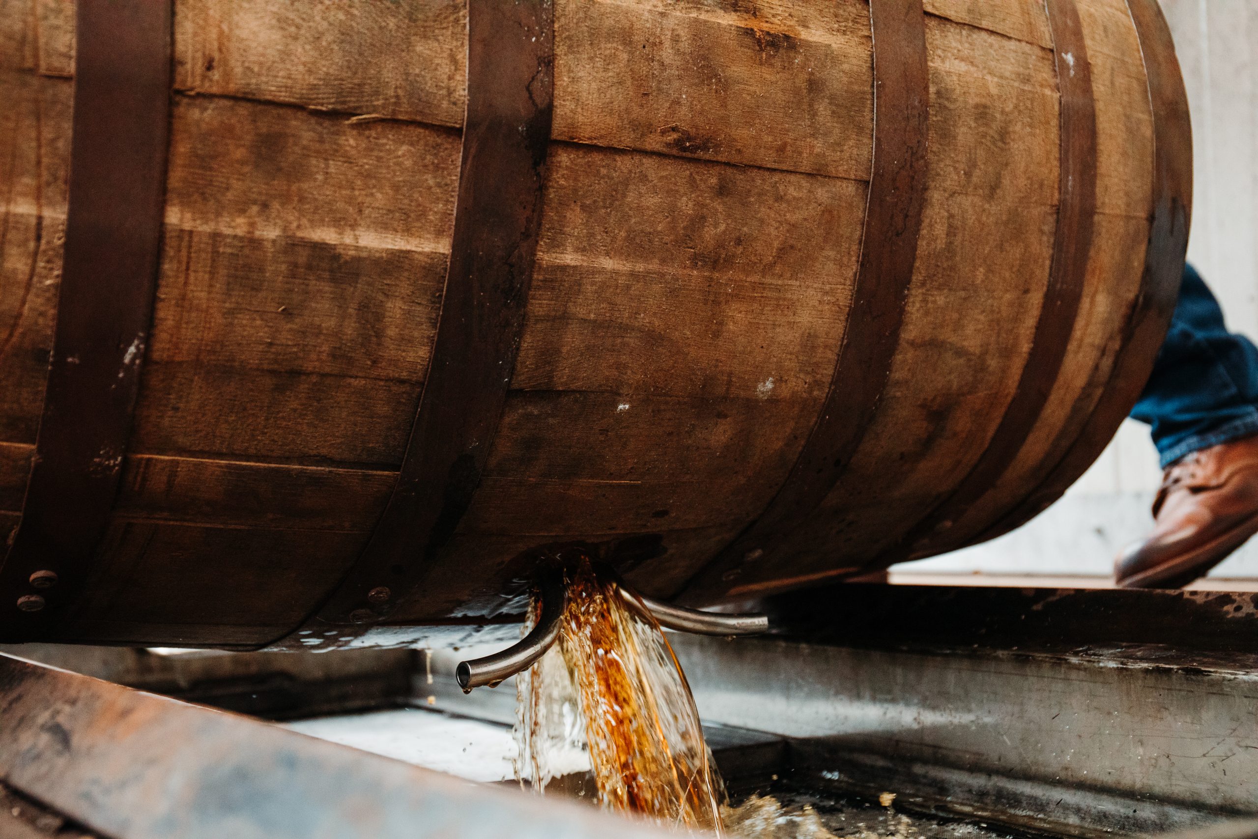 National Bourbon Day At Holladay Holladay Distillery   Ben Holladay Bourbon Barrel Dump 2 Scaled 