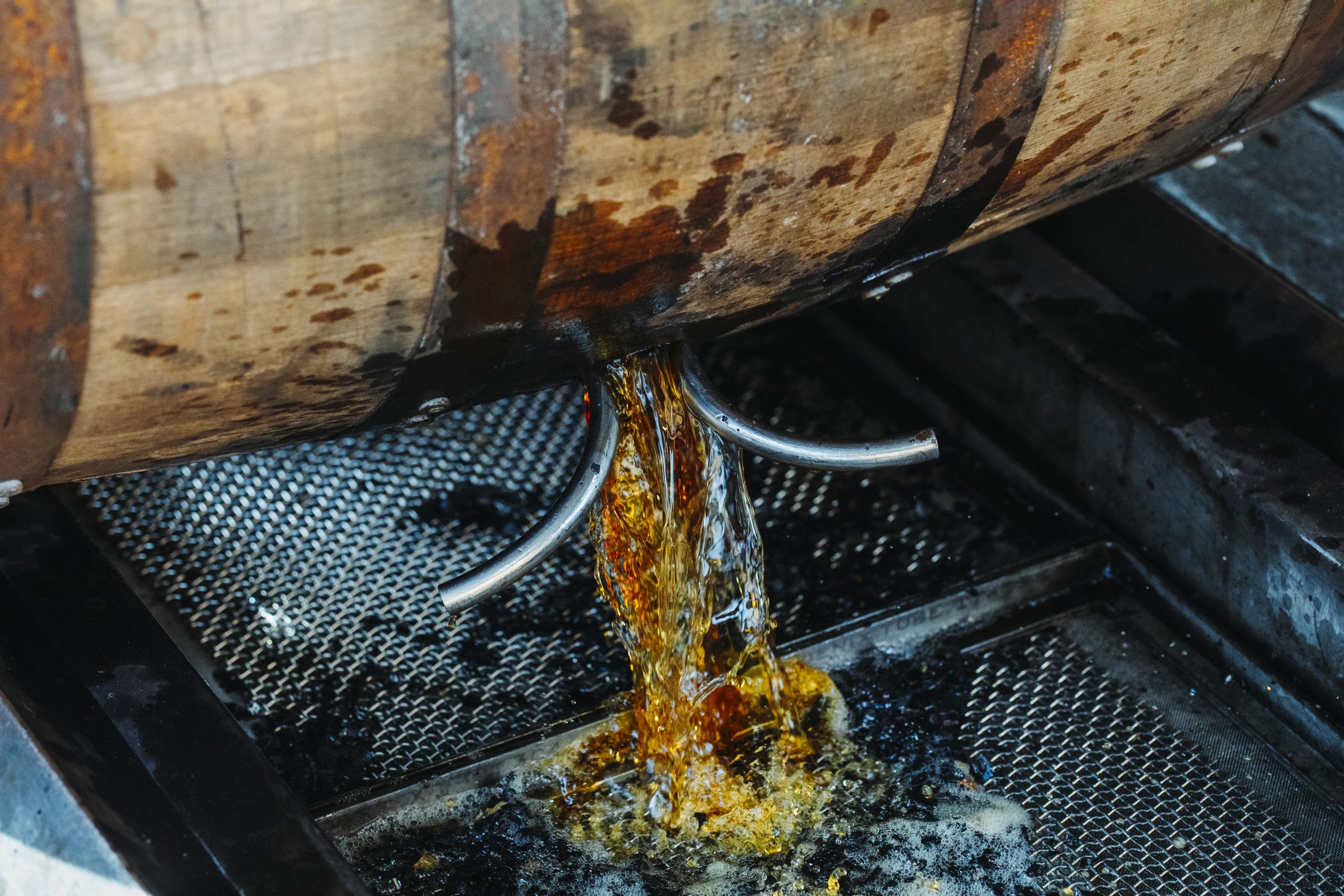 Tours Holladay Distillery   Holladay Bourbon Barrel Dump Scaled 